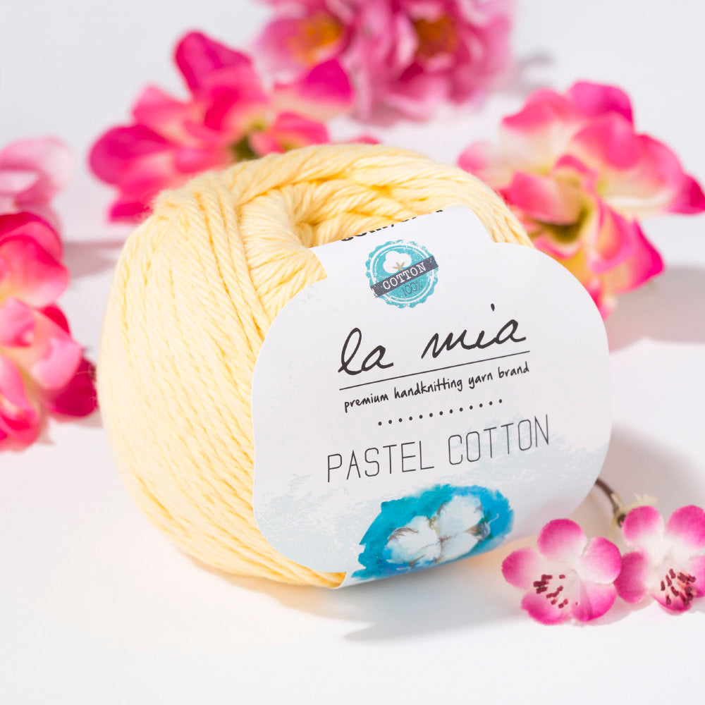 La Mia Pastel Cotton Sarı El Örgü İpi - L060